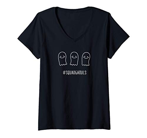 Mujer Escuadrón Ghouls Goles juego de palabras de broma Camiseta Cuello V