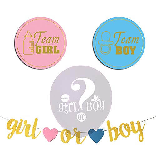 N/ A 120 pegatinas de revelación de género para equipo y niña de equipo de baby shower, etiquetas para juegos de votación y suministros de fiesta
