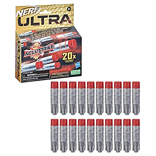 Nerf AccuStrike Ultra - Set de 20 Dardos de Repuesto - Diseño de precisión - Solo compatibles con lanzadores Nerf Ultra