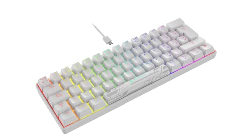 Newskill Pyros Speed Pro Series Ivory Teclado mecánico Gaming RGB Switches Kailh Speed Silver Lineal
