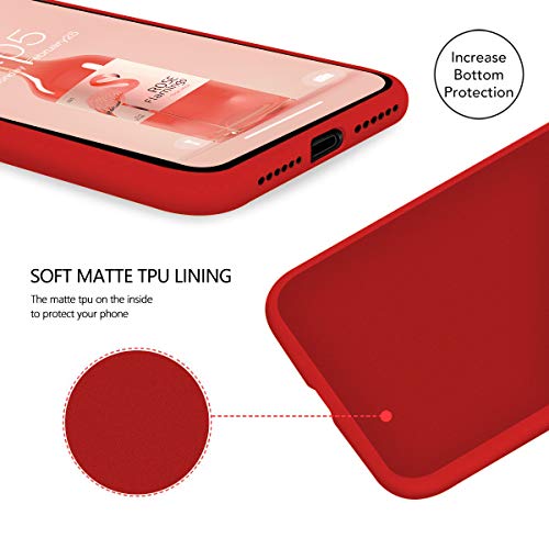 Oihxse Silicona Matorral TPU Case Compatible con Huawei Mate 20 Pro Funda Suave Protector Carcasa Ultra Delgada Moda Linda Patrón Anti-Rasguño Caso Bumper Cover(Rojo-Cerdo)