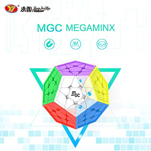 OJIN Yongjun YJ MGC 3x3 Megaminx Dodecaedro M Magic Cube Smooth Twist Puzzle Cubo Juguetes Especiales con trípode (Sin Etiqueta)