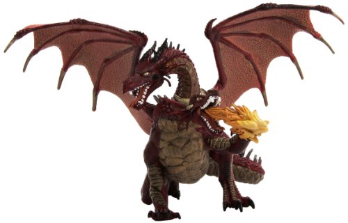 Papo - Dragón Dos Cabezas, Figura con diseño El Mundo Fantástico, Color Rojo (2038935)