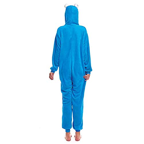 Pijamas Enteros de Animales Adultos Unisex (Tallas de Adultos S a L) Disfraz Monstruo Azul Mono Enterizo Adulto Carnaval Fiestas【Talla S】