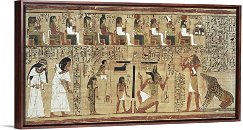 Pintar por Numeros Adultos, DIY Pintura por números con Pinceles y Pinturas,Decoraciones para el Hogar — Escena del juicio muerto antes de la presencia de Osiris, por arte egipcio