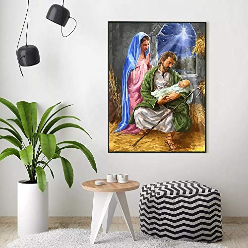 Pintura por números Jesús dibujo en lienzo imágenes por número Kits de religión pintados a mano decoración del hogar A3 40x50cm