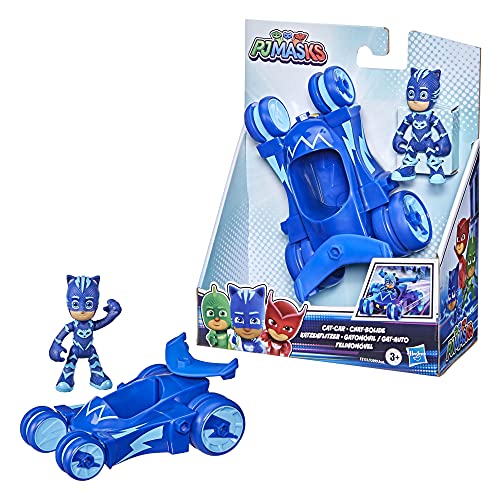 PJ Masks Juguete Preescolar de Coche de Gato, vehículo héroe con Figura de acción Catboy para niños de 3 años en adelante, Multicolor (Hasbro F21315X1)