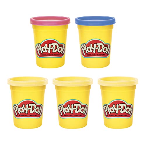 Play-Doh Colores y Felicidad - Pack de 5 Botes con 3 Botes con Tema de Emoji - No tóxico - Edad: 2+ (5010993981502)
