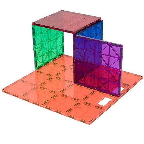 Playmags: súper Durable construcción Estabilizador Set - Compatible con los Principales fichas magnéticas Marcas - Conjunto Duradero Incluye 1 - 12 "x 12" y 4 - 6 "x 6" (los Colores Pueden Variar)