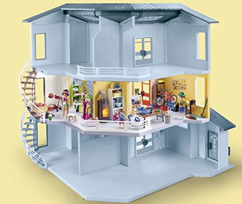 PLAYMOBIL City Life 70986 Extensión de planta Casa Moderna, Con efectos de luz, Juguetes para niños a partir de 4 años