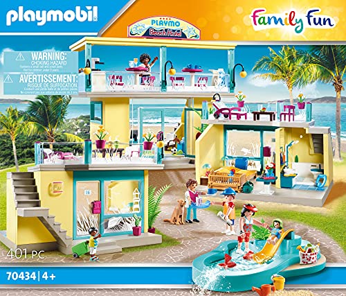 PLAYMOBIL Family Fun 70434 PLAYMO Beach Hotel, A partir de 4 años