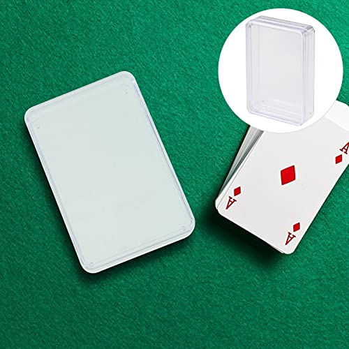 POPETPOP 12 Uds. Naipes Holder Clear Poker Case para Jugar O Poker Naipes Brown Caja Decorativa de Almacenamiento sin Naipes