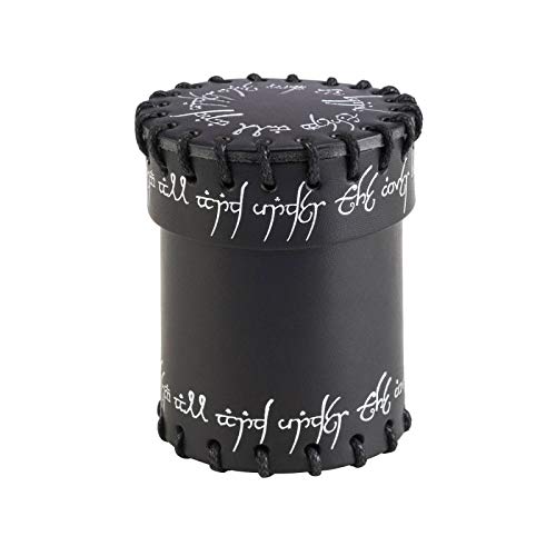 Q Workshop Elvish Black Leather Dice Cup