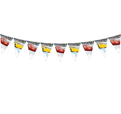 Qualatex 79711 Disney Cars 3 - Bandera triangular para fiestas , color/modelo surtido