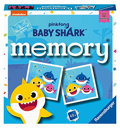 Ravensburger Baby Shark - Mini Juego de Memoria para niños a Partir de 3 años