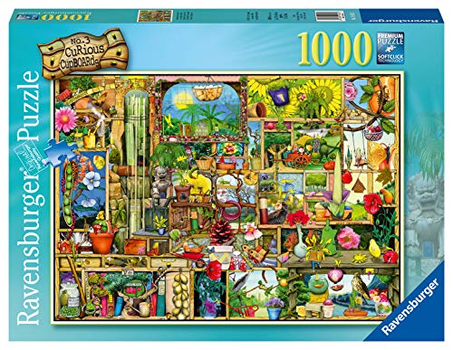 Ravensburger- Grandioses Gartenregal 1000 Teile Erwachsenenpuzzle-Von Colin Thompson Rompecabezas para Adultos, Color Verde (19482)