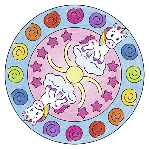 Ravensburger- Mini Mandala de diseñador, Unicornio, Manualidades y Pintura, Color Blanco (29704)