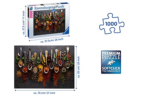 Ravensburger Puzzle 1000 Piezas, Especias del Mundo, Colección Fotos y Paisajes, Puzzle para Adultos, Rompecabezas Ravensburger [Exclusivo en Amazon]