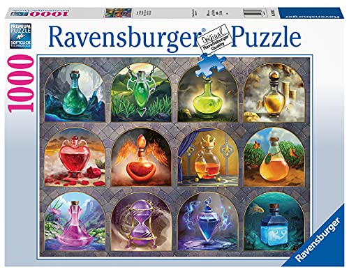 Ravensburger, Puzzle 1000 Piezas, Pociones Magicas, Puzzle Adultos, Rompecabeza de Calidad, Exclusivo en Amazon