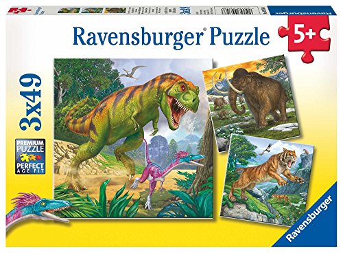 Ravensburger - Puzzle 3 x 49, Dinosaurios B (09358)