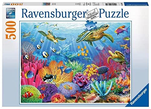 Ravensburger, Puzzle 500 Piezas, Momentos de Manatí, Puzzle Adultos, Rompecabeza de Calidad, Exclusivo en Amazon