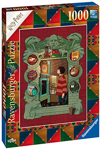 Ravensburger Puzzle, Puzzle 1000 Piezas, Harry Potter y la Cámara Secreta, Book Edition, Puzzle Harry Potter, Ilustraciones Minalima, Rompecabezas
