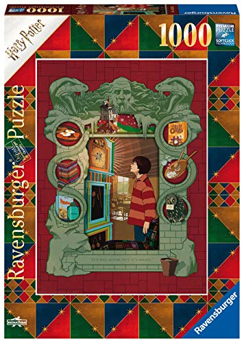 Ravensburger Puzzle, Puzzle 1000 Piezas, Harry Potter y la Cámara Secreta, Book Edition, Puzzle Harry Potter, Ilustraciones Minalima, Rompecabezas