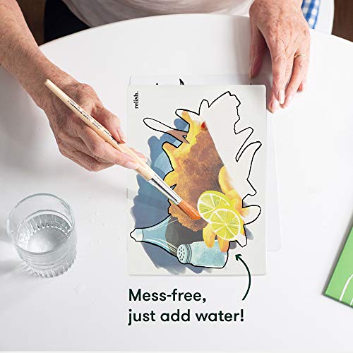 Relish Aquapaint 'Beach Holiday' Pack of 5 Designs Reusable Water Painting Art Activity for Alzheimer's/Dementia