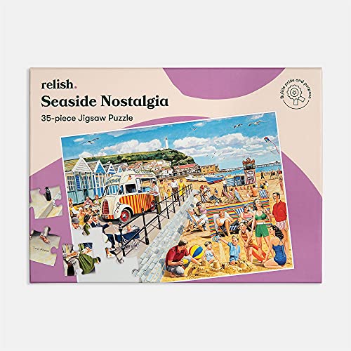 Relish ‘Seaside Nostalgia’ Puzle de 35 Piezas diseñado para Personas ancianas con Demencia / Alzheimer’s