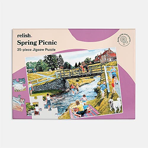 Relish ‘Spring Picnic’ Puzle de 35 Piezas diseñado para Personas ancianas con Demencia / Alzheimer’s