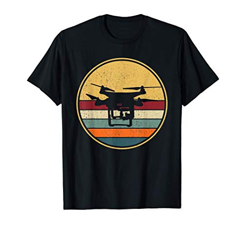 Retro Piloto Se Avión Teledirigido - Quadcopter Clásico Camiseta