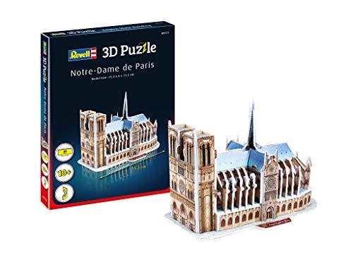 Revell 3D Puzzle- Catedral de Notre Dame, el corazón de París Descubre el Mundo en 3D, diversión para jóvenes y Mayores, Color Coloreado (121)