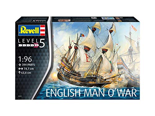 Revell-English Man O'War, Escala 1:96 Kit de Modelos de plástico, Multicolor, 1/96 05429 5429