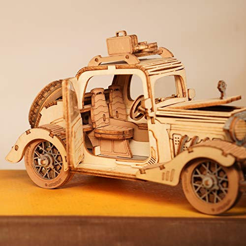 Rolife Puzzle 3D Madera Auto Antiguo Maquetas para Montar para Construir Adultos Niñas, Vintage Car