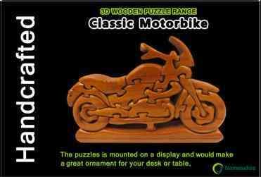 Rompecabezas 3D De Madera Clasico MotorBici: diversión para la Mente: Madera Artesanal Navidad Idea de Regalo! Gran Bici Hombres, WoHombres Bicirs y entusiastas de la Bici!