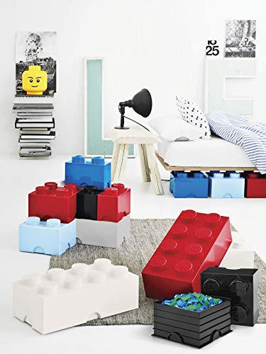 Room Copenhagen-Ladrillo de Almacenamiento de 8 espigas de Lego, Caja de almacenaje apilable, 12 l, Gris Oscuro, Color, One Size 40041754