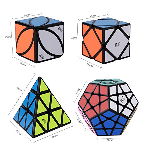 ROXENDA Speed Cube Set, Cubos de Velocidad de Pirámide Megaminx Skew Ivy con Caja de Regalo, Tutorial Secreto para Speed Cubes
