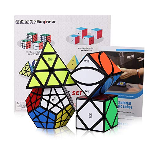 ROXENDA Speed Cube Set, Cubos de Velocidad de Pirámide Megaminx Skew Ivy con Caja de Regalo, Tutorial Secreto para Speed Cubes