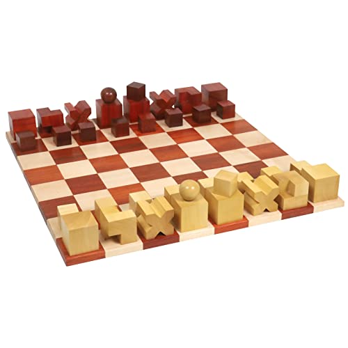 Royal Chess Mall - Juego de ajedrez Bauhaus Reproducido 1923 - Juego de ajedrez de palisandro y tablero de ajedrez