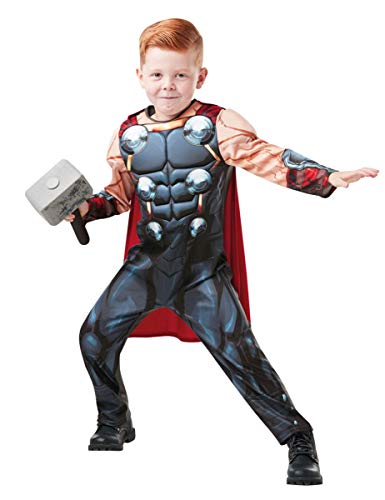Rubies 640836S Marvel Avengers Thor Deluxe - Disfraz infantil para niños, pequeño