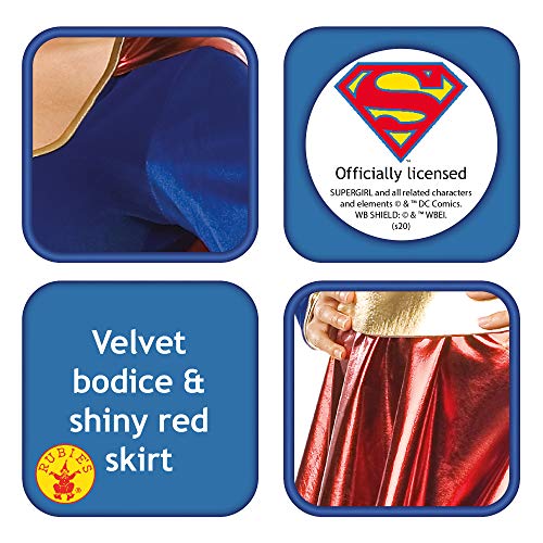 Rubies- Disfraz de Supergirl Sexy para Mujer Talla XS Superman Gorros, máscaras y accesorios para fiesta, Multicolor (rubi-888239/XS)