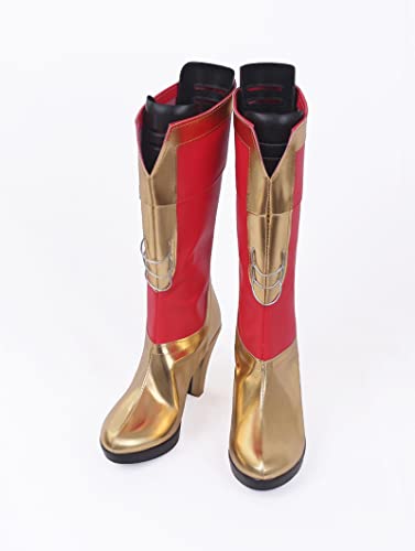 RUIRUICOS Final Fantasy6 Terra Branford Red Cosplay Shoes Boots PU Leather Custom Made 36 AS PSize