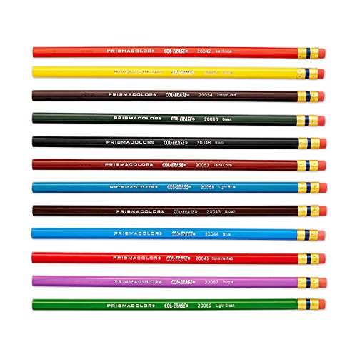 Sanford Col-Erase Erasable Colored Pencils 12/Pkg-Assorted