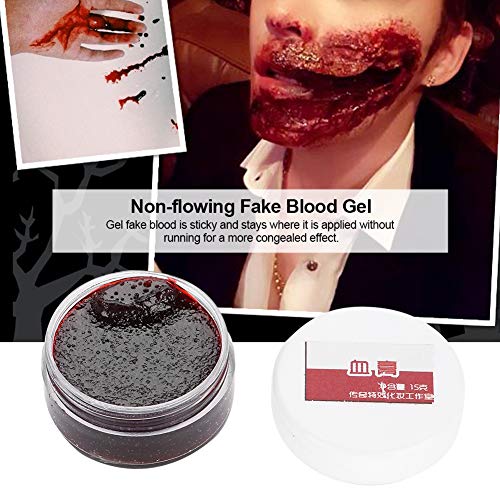 Sangre Falsa de Halloween, Maquillaje de Terror Realista Pasta de Sangre de Costra de Sangre Roja para Efectos Especiales de Teatro de Vampiros Y Zombis(15ML)