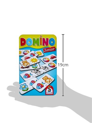Schmidt Spiele 51240 Domino: Domino Junior En Caja de Lata [Importado de Alemania]