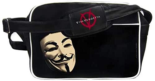 SD Toys SDTWRN27545 - Bolso Bandolera con Logo V De Vendetta (SDTWRN27545) - Bolsa Máscara y Logo V de Vendetta