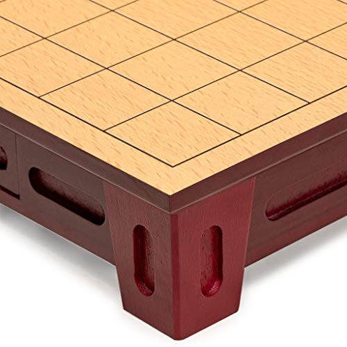 Shogi Japanese Chess Game Set with Wooden Board/Table, Drawers and Traditional Koma Pieces by Yellow Mountain Imports