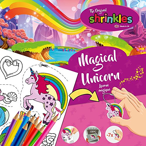 Shrinkles WZ006 - Caja para manualidades de unicornio mágico de plástico artesanal , Modelos/colores Surtidos, 1 Unidad