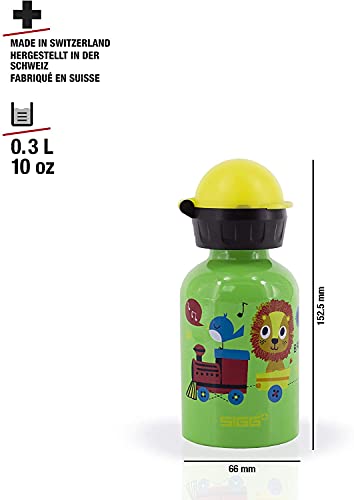 SIGG Jungle Train Cantimplora infantil (0.3 L), botella para niños sin sustancias nocivas y con tapa hermética, cantimplora ligera de aluminio