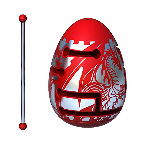 Smart Egg Red Dragon: 3D Puzle Laberinto, un Rompecabezas difícil (2º Nivel de dificultad de 3), para los Fanáticos de los Rompecabezas (para 8+) - Resolver el Laberinto Dentro del Huevo